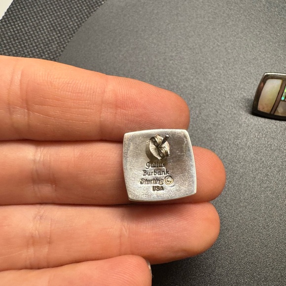 Julius Burbank inlay opal earrings - Picture 3 of 3